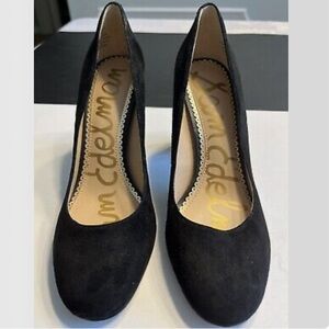 Sam Edelman Black Suede Chunky heel